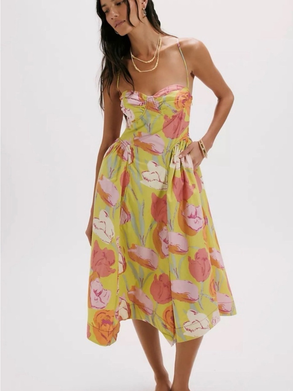 NWT Free People Dafodil Printed Dress - Picture 2 of 10